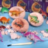 Archaeological excavation of dinosaur fossils, Tyrannosaurus rex models, DIY treasure hunting, simulation science and education 4