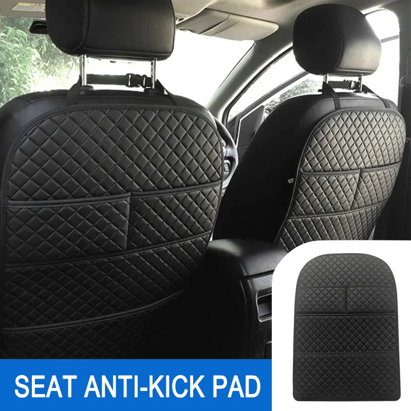 Universal PU Leather Car Anti-Kick Mats Auto Seat Back Protector Cover For Children Back Seat Anti-Dirty Pad Car Accessories car seat protector