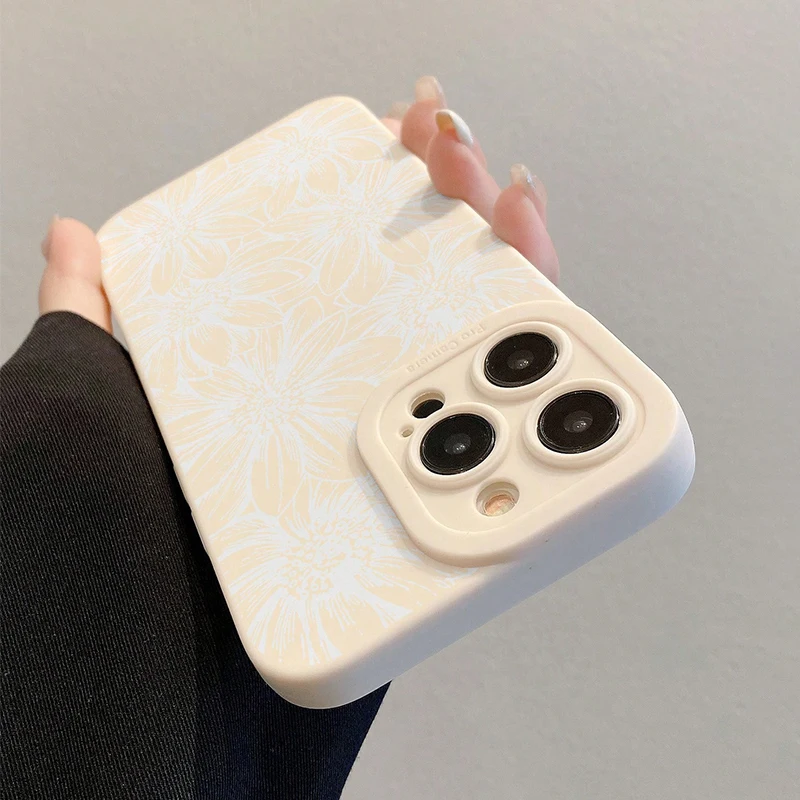 Ditsy Floral Silicone Phone Case - Vibrant Floral Design Cover
