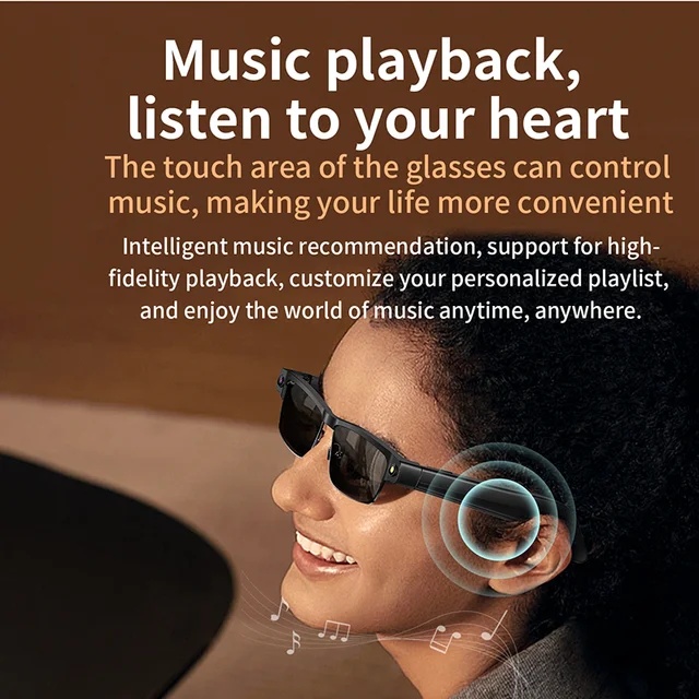 AI smart glasses with 8 million high-definition video recording, Bluetooth calling, music playback, summer sunglasses 3