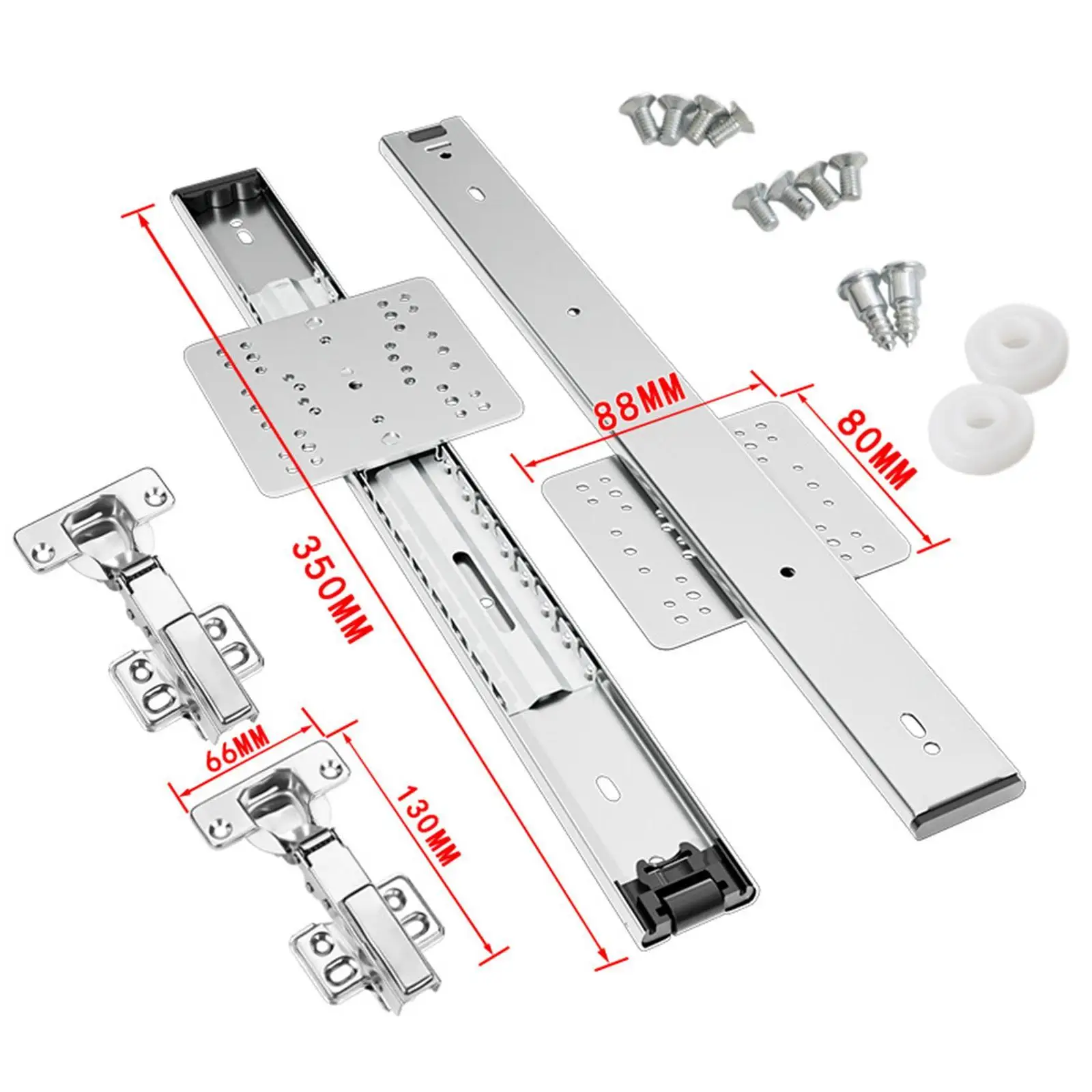 Heavy Duty Door Slide Rails Hidden Sliding Hardware System for Closet Cabinets Kitchen Cupboards Bookcases Heavy Duty Door Slide Rails Hidden Sliding Hardware System for Closet Cabinets Kitchen Cupboards Bookcases