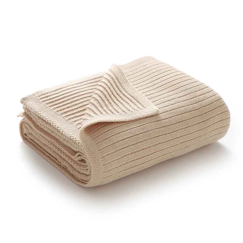 Baby Stroller Swaddle Wrap Blankets for Newborn Boys Girls Cotton Knitting Bedding Cellular Ultra-Soft Infant Kids Receiving Mat - 3