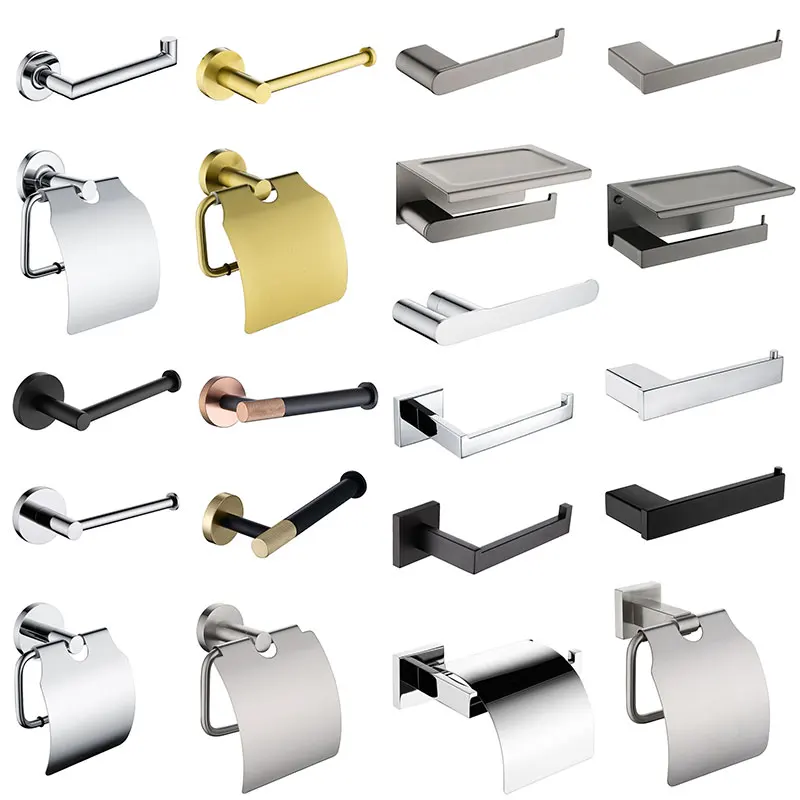 SANLUOIS-스테인레스 스틸 벽걸이 종이 홀더, 커버 포함, 욕실, 화장실 액세서리, 하드웨어, 종이 홀더 