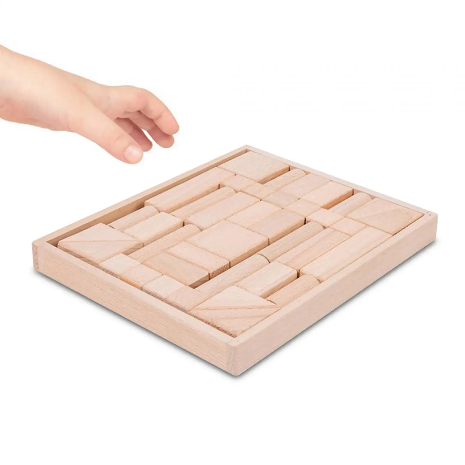 

37 Pieces Wood Geometric Solids Preschool Classroom Manipulatives Childrem Learning Ages 3+ Kids Smooth Surface Geometric Shapes