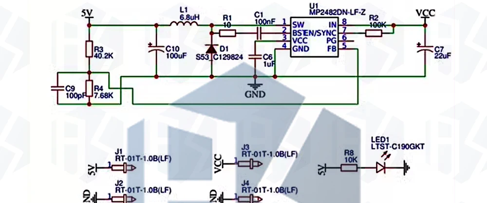 1~10 Stück DC-DC MP2482 SY8205 5A DC Step-Down-Modul 7V-24V zu 5V Lenkgetriebe-Antriebsplatine für Arduino Raspberry Pi – Detail 8