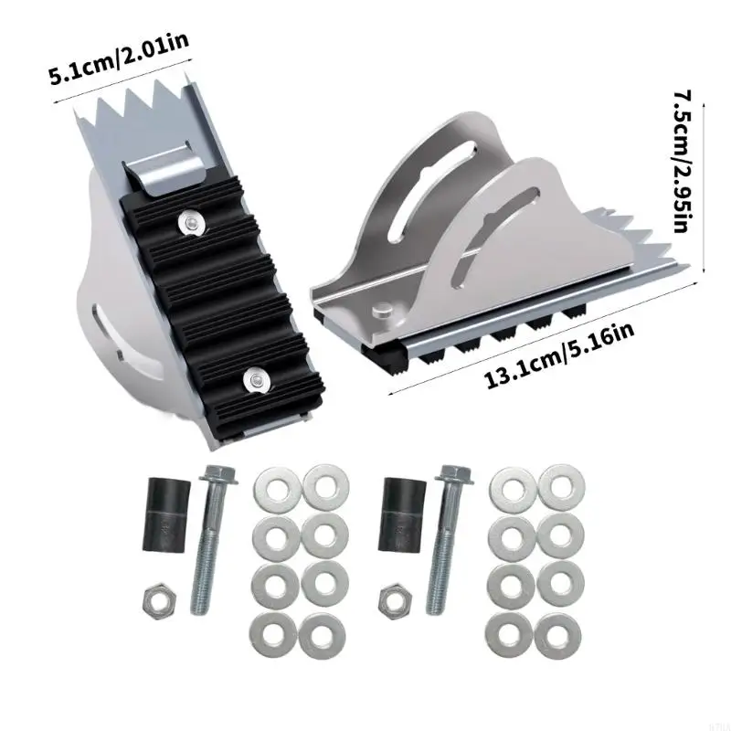 Solid Aluminum Ladder Anti Slip Pads Secure Stabilizer Blocks Quick Install Ladder Foot Pads For Construction Home Use 87HA
