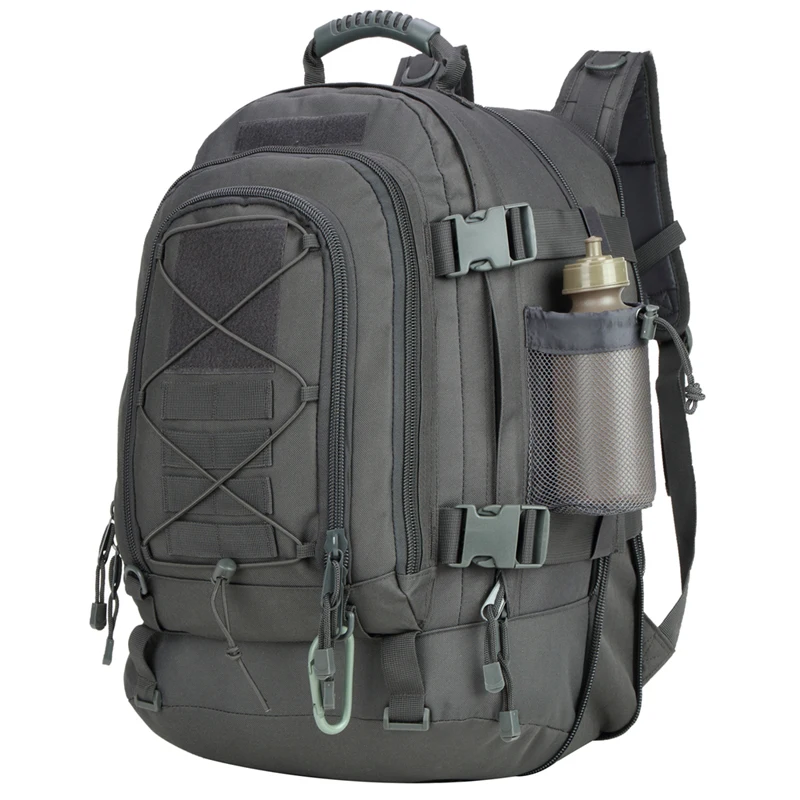 Mochila táctica militar, grande, paquete de asalto de 3 días, mochila Molle  Bugout, Negro, L, Mochilas tipo mochila