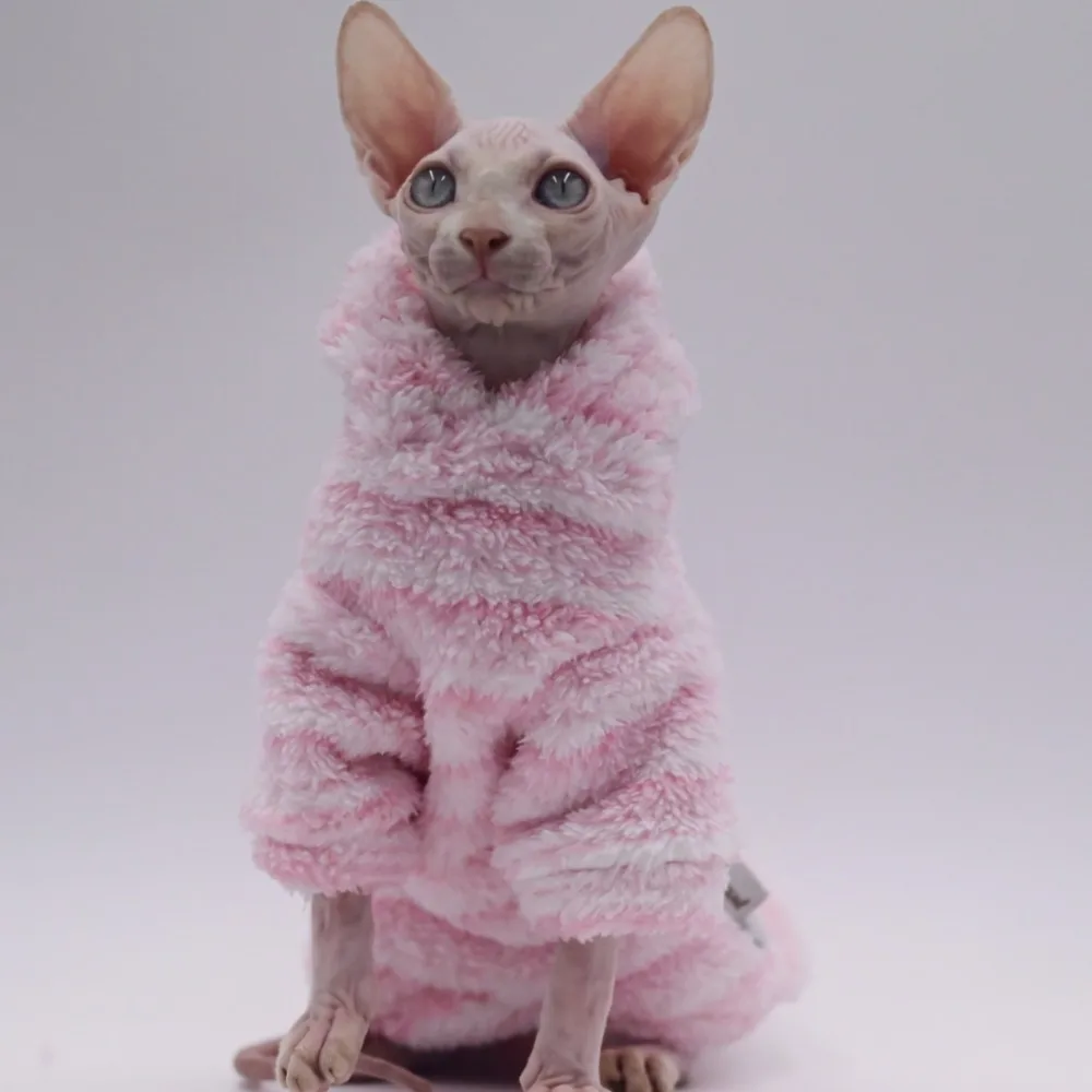 DUOMASUMI Suéter de inverno para roupas de gato Sphynx Moda Roupas de gato  macio Conforto engrossado Roupas de gato sem pêlos - AliExpress, image size:1000x1000
