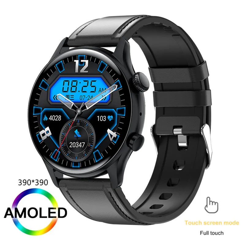 2022 NFC Bluetooth Call Smartwatch Men AMOLED 390*390 HD Screen Always display the time Voice Assistant Smart Watch For Xiaomi 