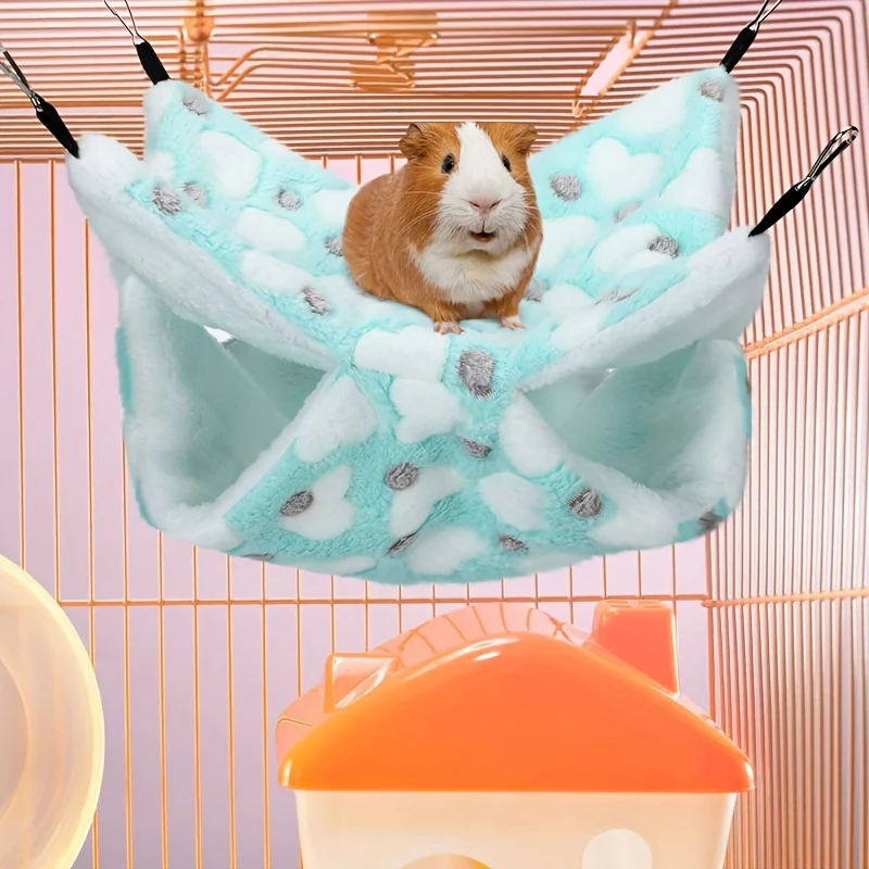 2-in-1 small pet hammock suitable for warm hanging beds for guinea pigs parrots etc
