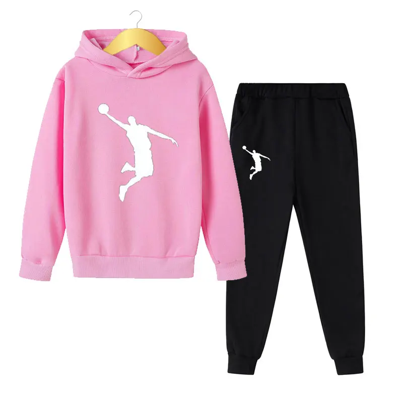 Kids Autumn Spring Fashion 2Pcs Hoodie+Pants Sports Suits 3-13 Years Boys Girls Casual Outfits Tracksuits Children Clothing Sets 3
