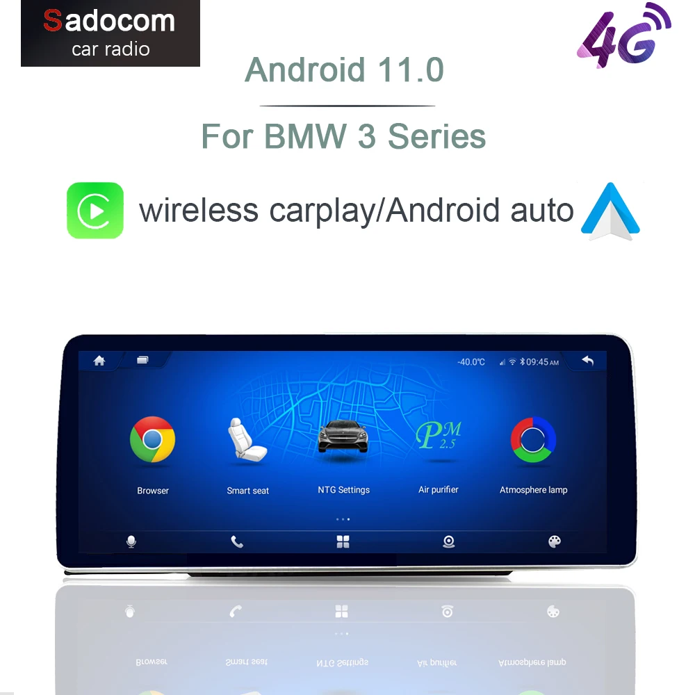 

6GB+128G 12.3" Blu-Ray Carplay Android 11.0 Car DVD Player Radio For BMW 3 Series F30 F31 F34 F35 G20 2013-2019 2 din 4G DSP