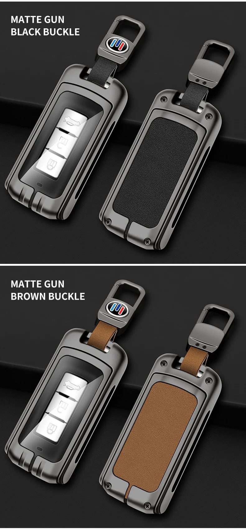 Custodia per chiave auto intelligente in pelle di metallo per Mitsubishi Outlander 3 ASX Colt Lancer 10 EX Grandis Pajero Sport Protector Fob - Sc3a3ca22f49d4bf5b8c2159d89ec1a2fs