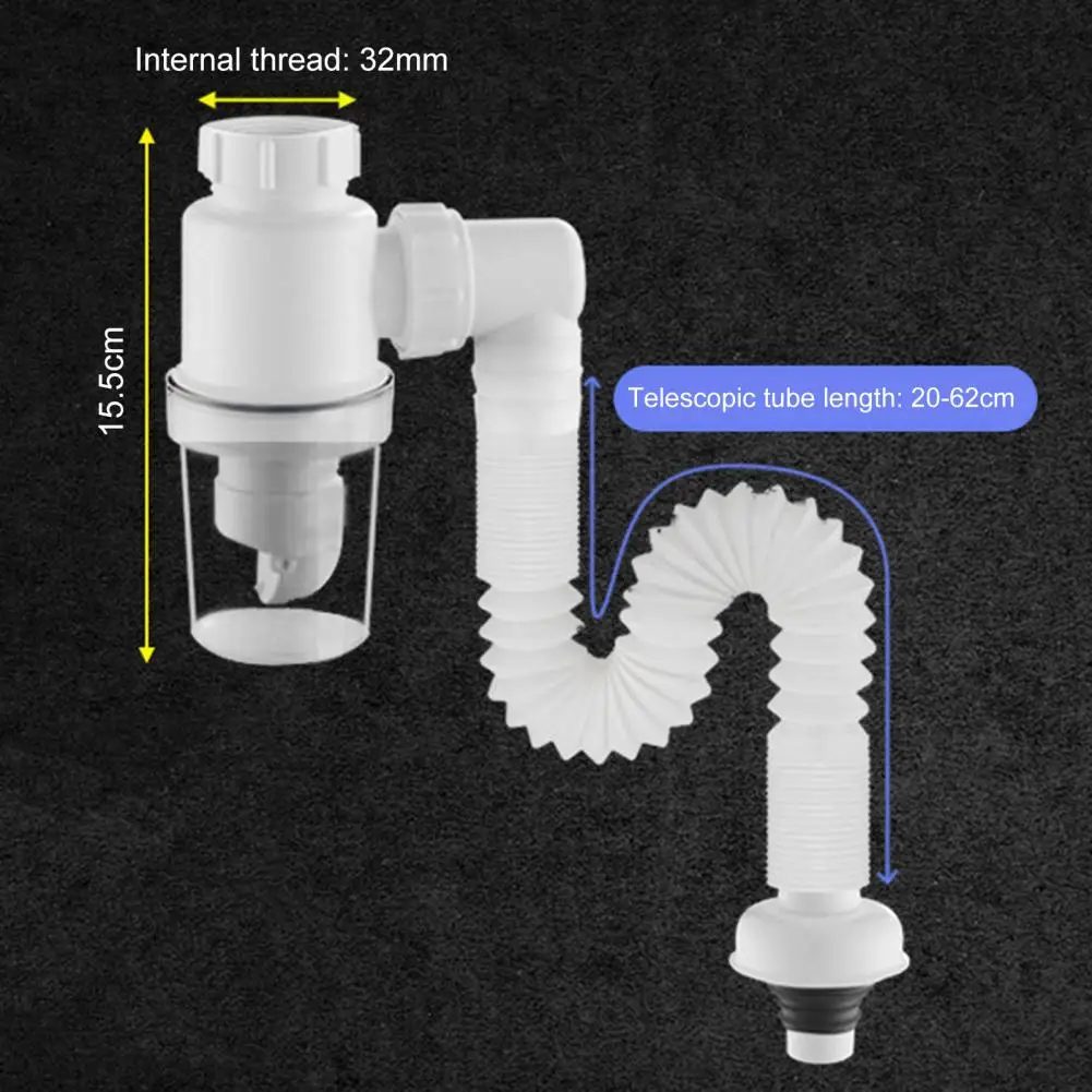 Universal Drain Kit For Sinks Universal Sink Drain Pipe Kit For Bathroom Kitchen Easy Installation Odor Resistant Anti Siphon