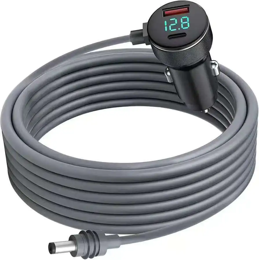 Für Starlink Ladegerät USB Typ C Zigarettenanzünder Auto-Ladegerät 12V-24V Fahrzeuge 2/3M Digitales Voltmeter Wasserdichtes Verlängerungskabel – Detail 24