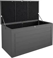 Outdoor Patio Deck Storage Box, Extra Large, 180 Gallons, Black and Charcoal 1