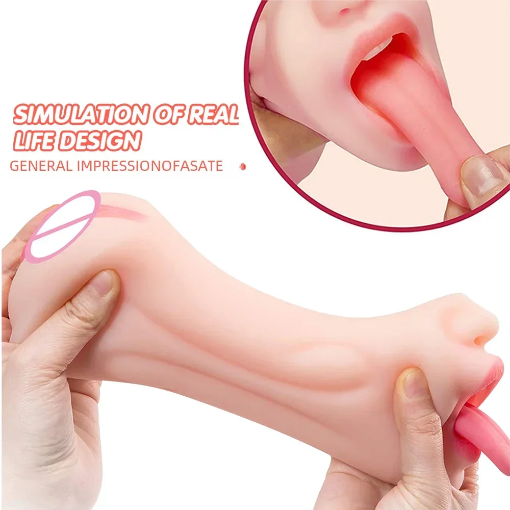 3 in 1 Artificial Vagina Male Masturbator Cup Realistic Vaginal Silicone Ass Sex Toys for Men male masturbator
