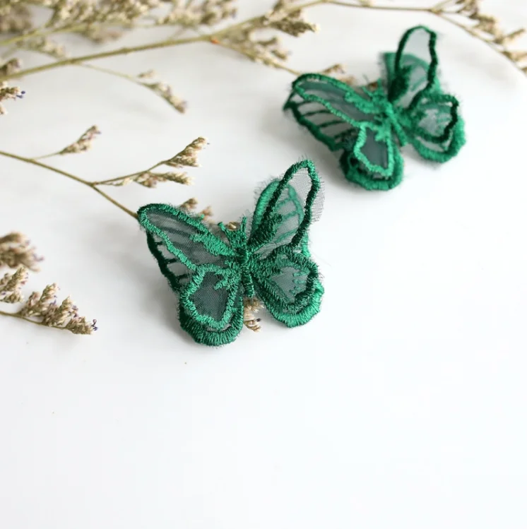 Butterfly 3D Lace Embroidery Patches - Set of 5 for DIY Clothing and Headwear Accessories