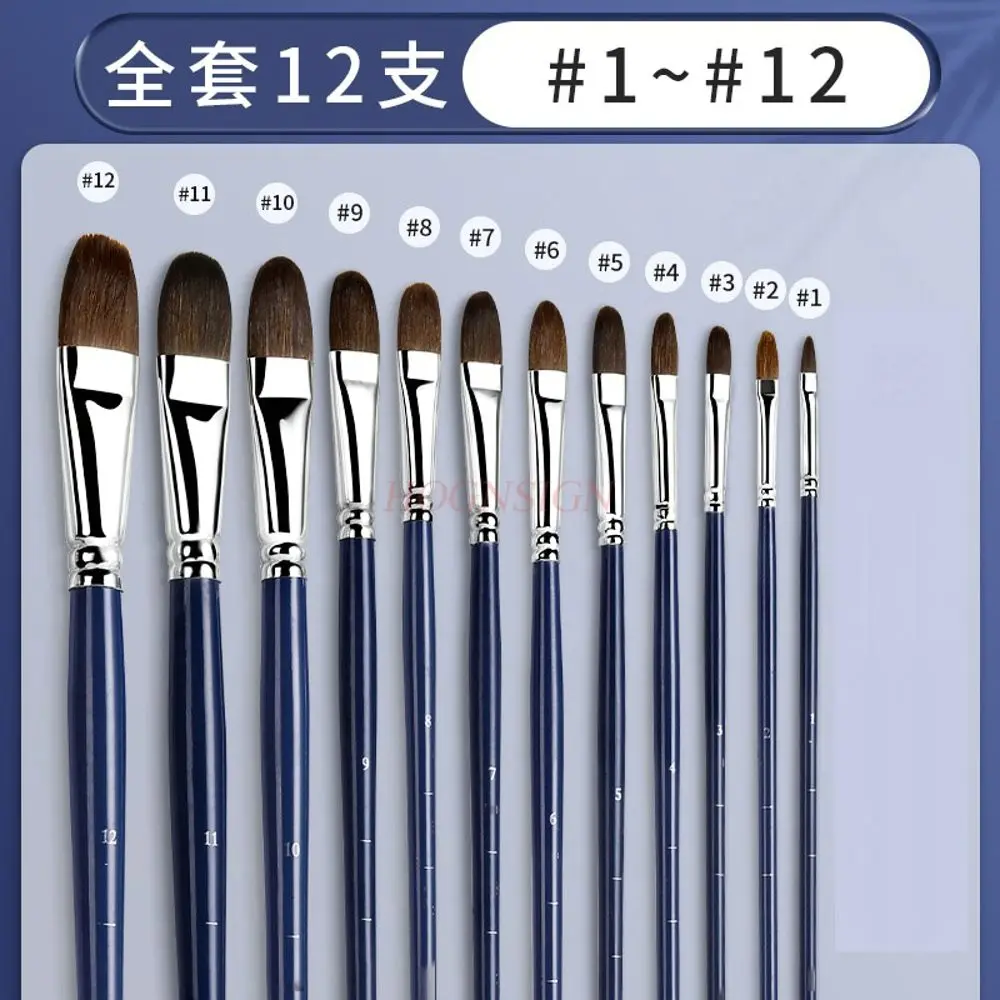 12pcs 브러쉬 워크, 잉크 펜, 늑대 머리 물 분필, 유화 펜, 아크릴 펜, 초보자 수채화 펜, 아트 드로잉
