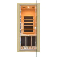 Far Infrared Home Sauna Indoor Dry Personal Sauna Room,Hemlock Wood Sauna,with 1200W 5 Heating Panels, Heating Machine Equipment 1