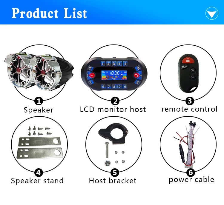 Motorcycle Bluetooth Speaker Amplifier Output 2.1A Music MP3 Player Burglar Alarm Siren USB FM Radio Stereo LoudSpeaker MT730 portable radio,portable speaker,motorcycle speaker