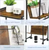 Recorder stand with vinyl storage side table, 2-story recorder table with charging station, and classified storage 6