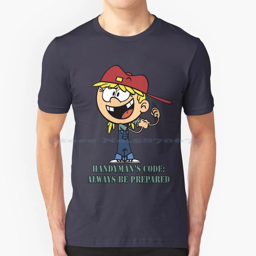 Loud House-Lana Loud T Shirt 100% Cotone Tee Lana Grey Grifone Grey Deleise Nicktoons