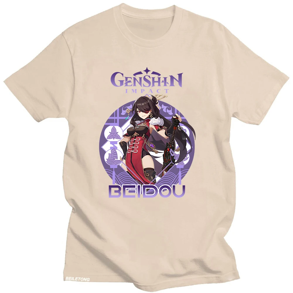 Genshin Impact Beidou Japanese Style Summer T-Shirt - 100% Cotton Short Sleeve