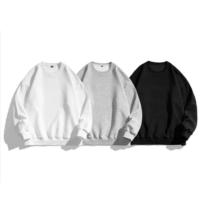 

Trendy Streetwear Sweatshirt Men autumn Korean Comfortable O-neck Long Sleeve Sweatshirts Casual Loose Sports Pullovers Hoodie