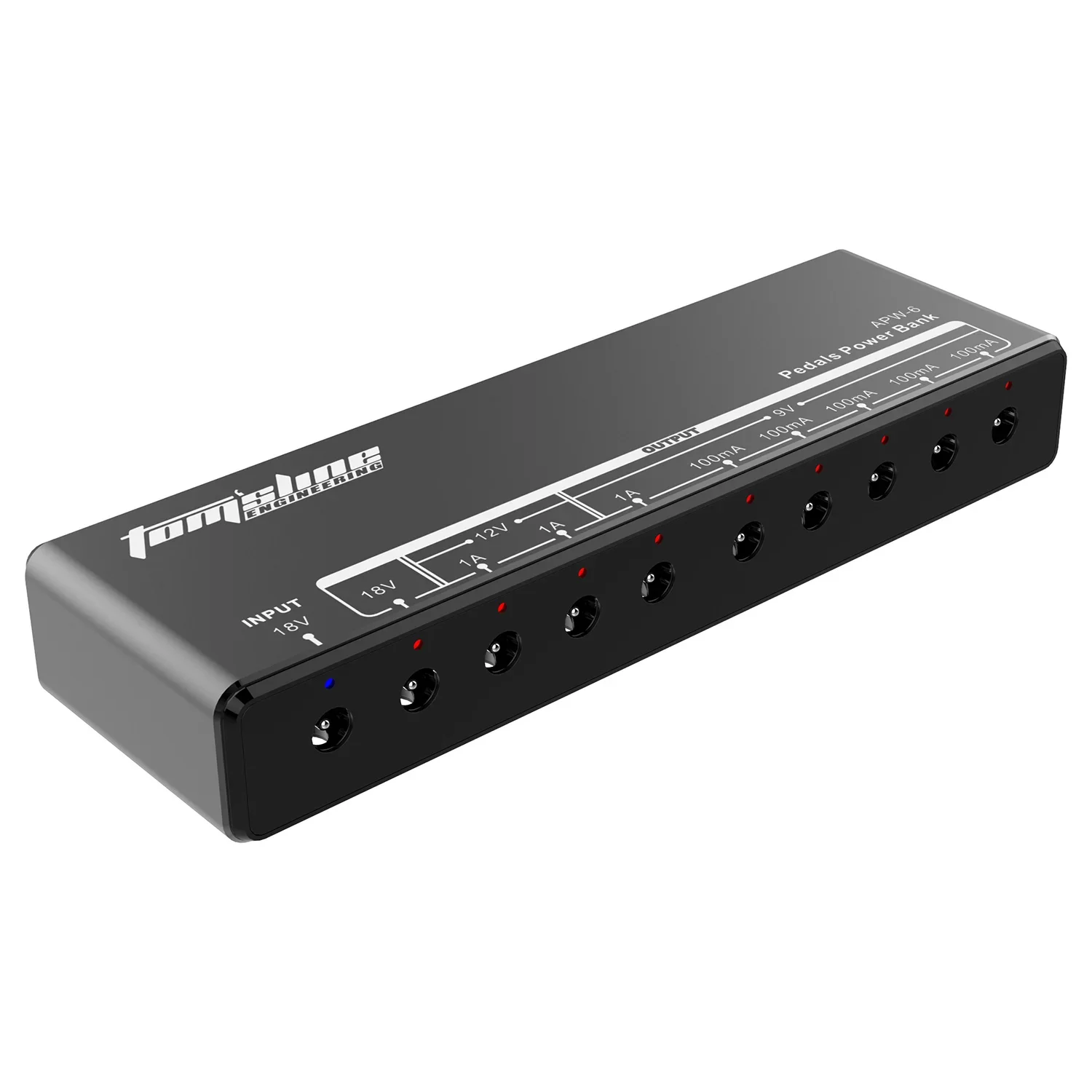 Guitar Effect Pedal Board Power Supply Bank Guitar Processor 9V/12V/18V Uk/EU/US Plug Aroma Apw-6