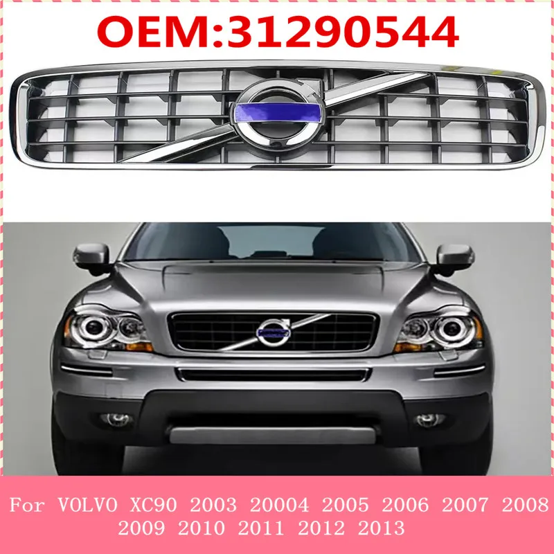 31290544 Chrome Front Bumper Grill Radiator Grille For Volvo Xc90 2003