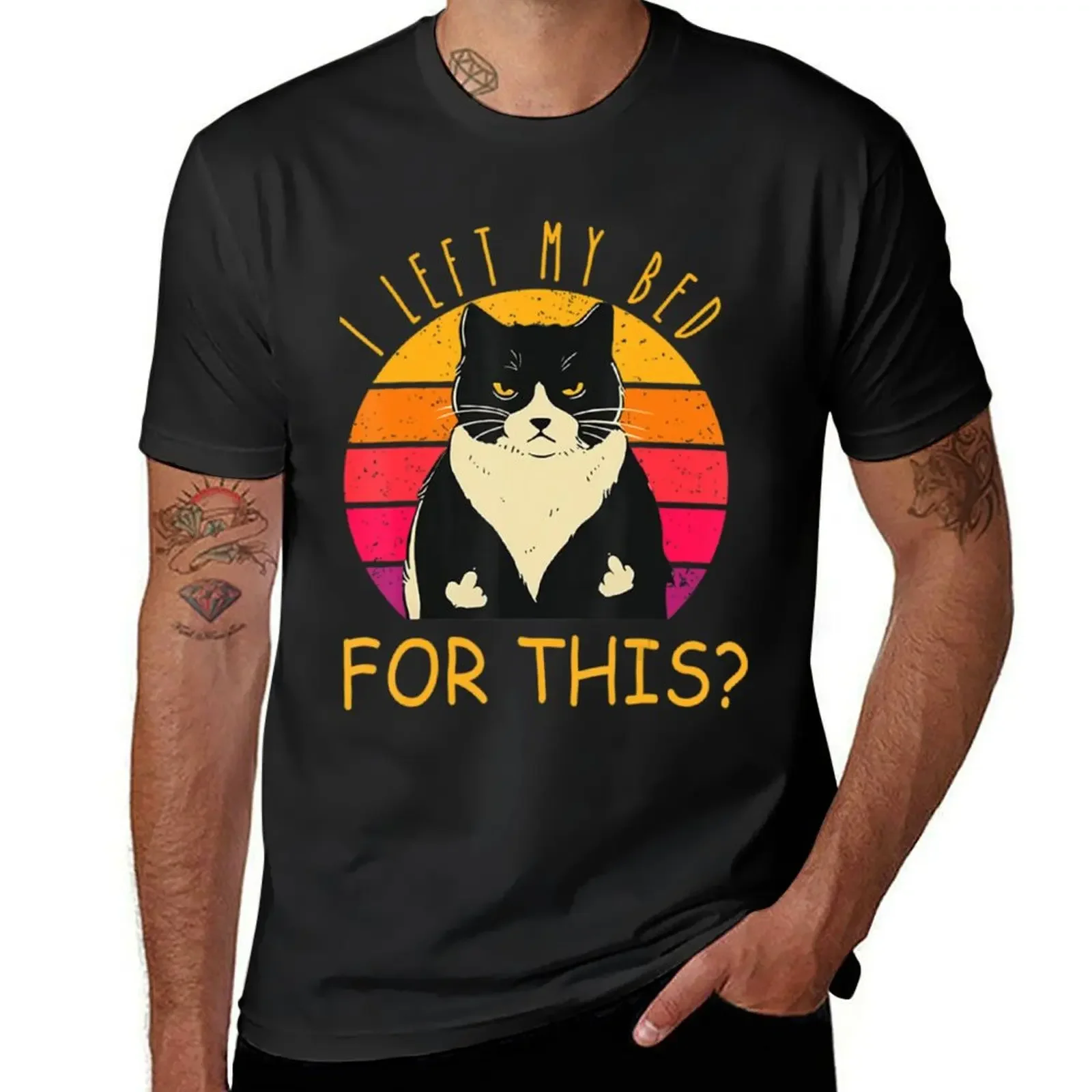 

Funny Western Cat For Cats Lover And American West Classic T-shirt korean fashion summer top t shirts for men
