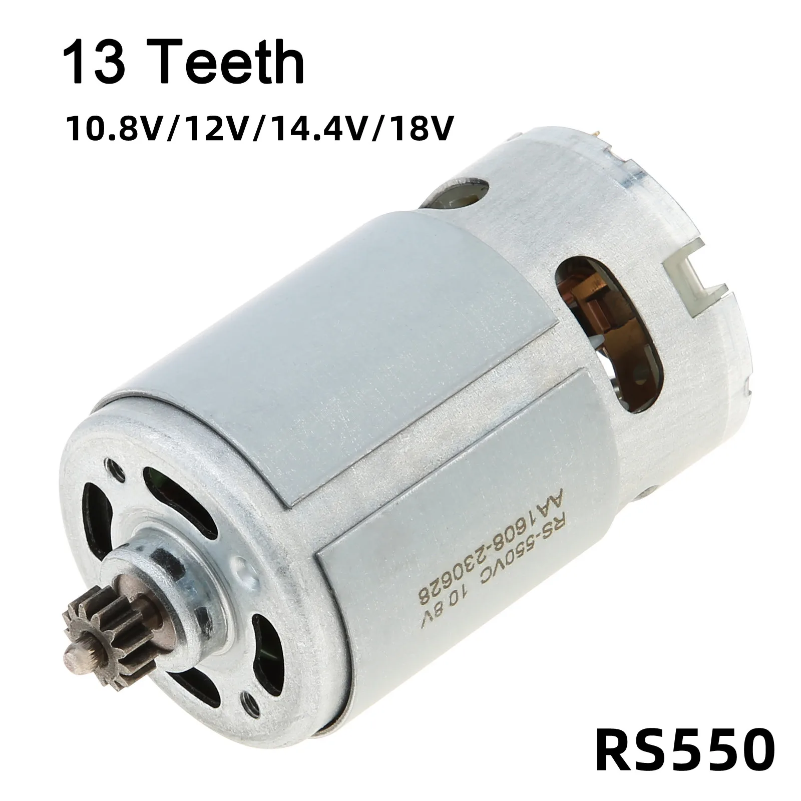 

RS550 DC Motor 10.8V 12V 14.4V 18V 13 Teeth Diameter Gear Micro Motor Fit for BOSCH GSR10.8-2-LI / GSR10.8V / Electric Drill