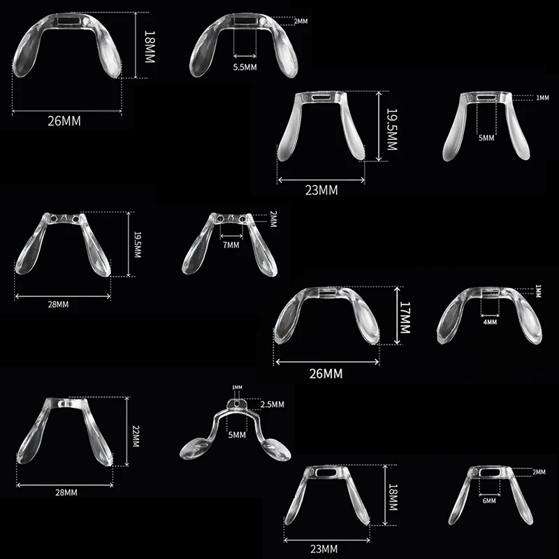 シングルホールスナップインワンピースノーズパッド、8字型