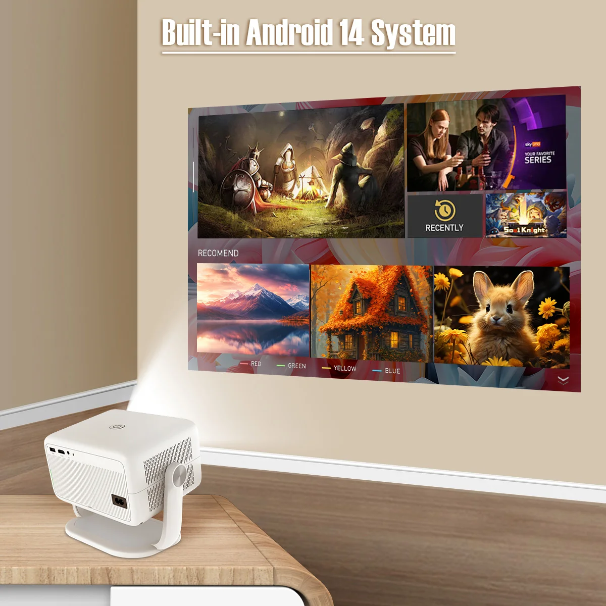 Magcubic L018 4K Android14 Projector 700ANSI Auto...