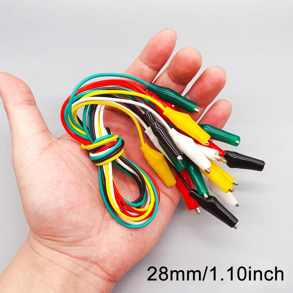 Description Picture 4 of item30PCS Premium Alligator Clips Electrical, 28/35/45mm 5 Colors Test Leads Cable with Crocodile Clips, Dual Ended Jumper Wires