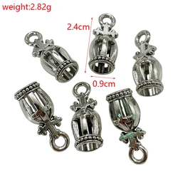 Vintage Silver & Gold Crown Charms Pendant for DIY Jewelry Accessories (01 silver 10pcs)