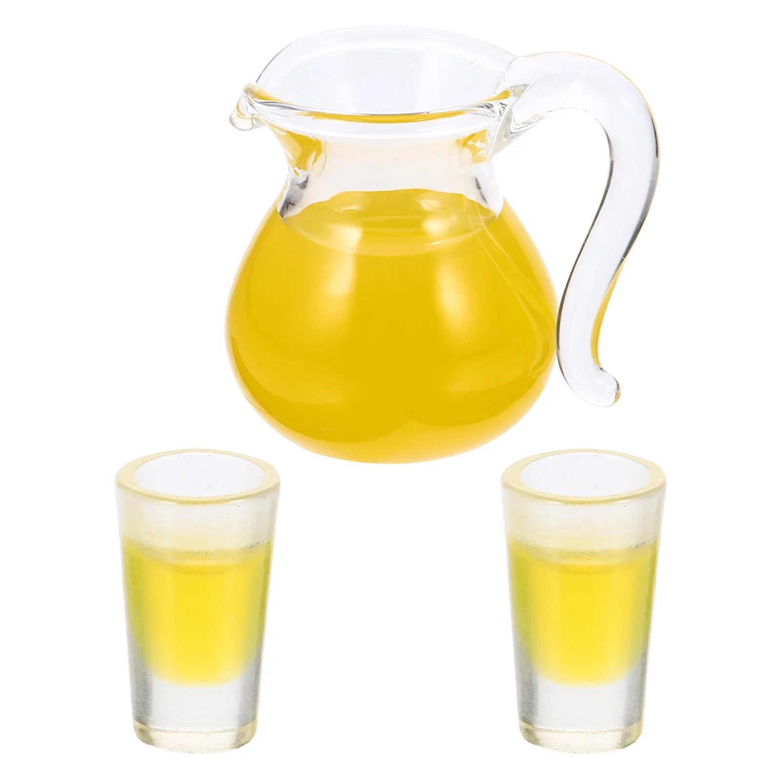 

Juice Milk Glass Jug Orange Color Mini House Decors Miniature Kettle Kitchen Utensils Photo Prop Kitchenware Water Cups Resin