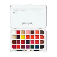 28 Colors All-In-One Lip Gloss Lipstick Waterproof Sweatproof Blush Eyeshadow Longlasting Professional Lipsticks Palette Makeups 2