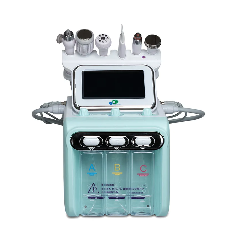 6 in 1 Hydrogen Oxygen  Bubble Beauty Machine Massager For Face Anti Wrinkle  Brush Deep Cleaner Pores Skin Care RF Lifting Spa 3 in 1 ultrasonic co2 oxygen bubble hydrafacial machine rf tripolar skin rejuvenation face lifting anti wrinkle beauty equipment