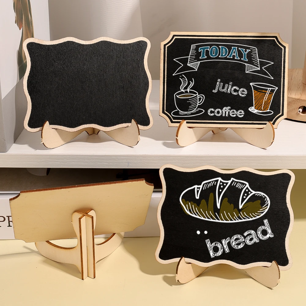 Mini Chalkboards Reusable Chalkboards Wooden Blackboard 10/5/1Pack For Weddings Birthday Parties Message Board Signs Decoration wooden blackboard wooden chalkboard
