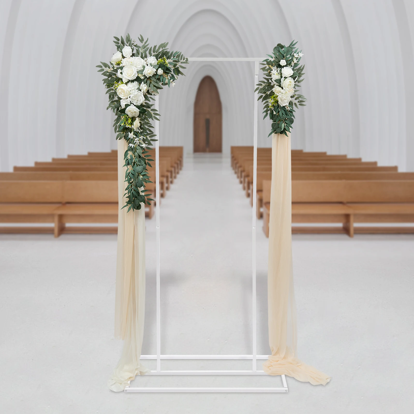 Balloon Wedding Backdrop Stand Garden Floral Balloon Frame Freestanding Geometric Background Stand for Wedding Party Decor 1*2m