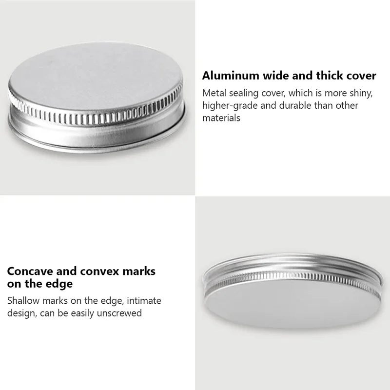 Storage Jars 10Pcs Clear Aluminum Cap Empty Cosmetic Food Containers