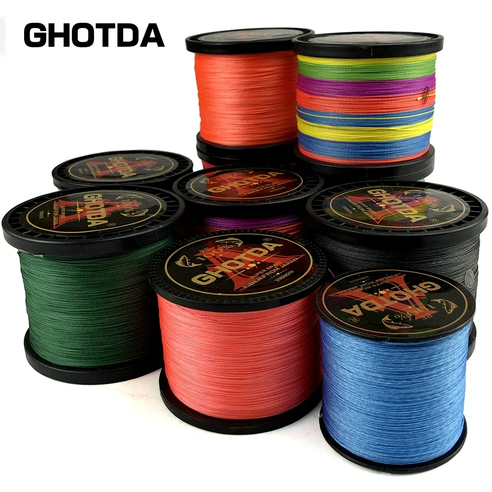 GHOTDA Brand 300M 4Strand Japan Multifilament 100% PE Braided Fishing Line 10LB To 120LB 5