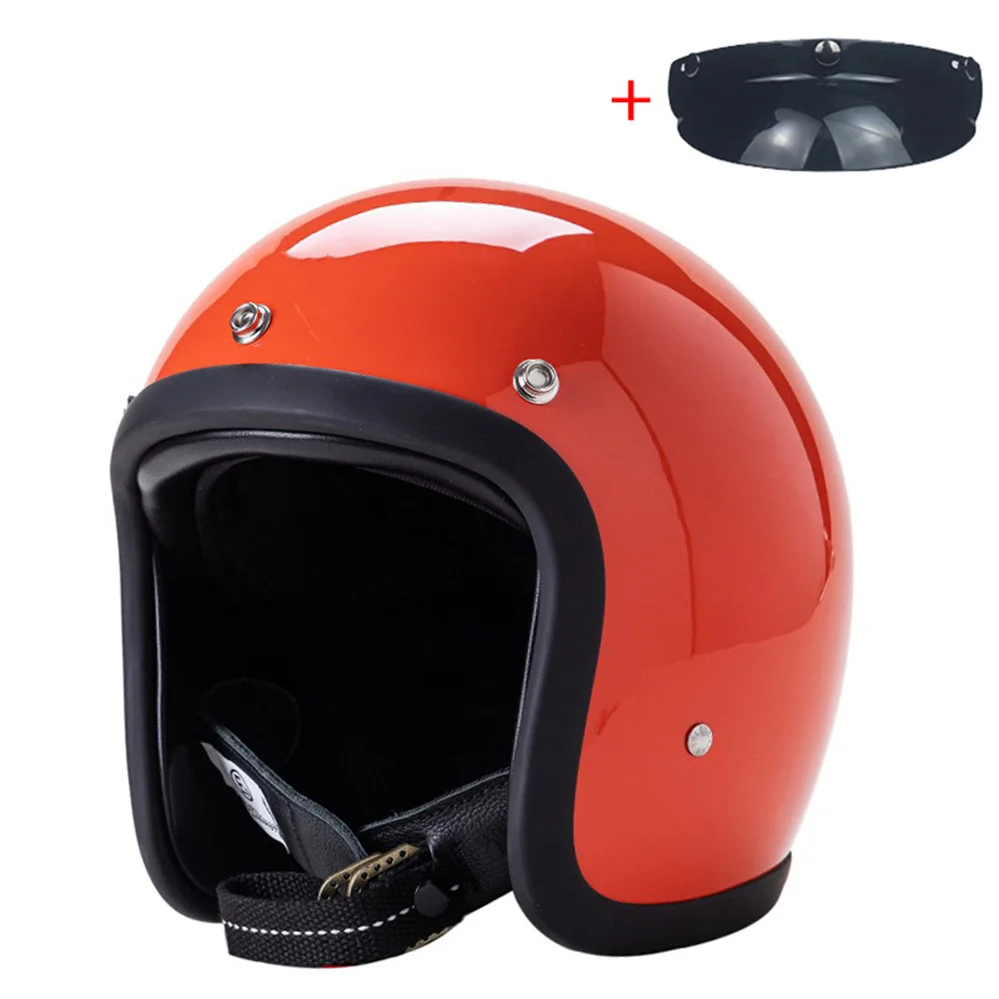 

FiberGlass Vintage TT&COCASCOS Open Face Motorcycle Helmet Retro Scooter Riding 3/4 Jet Casco Moto Capacete Japanese Korea Style