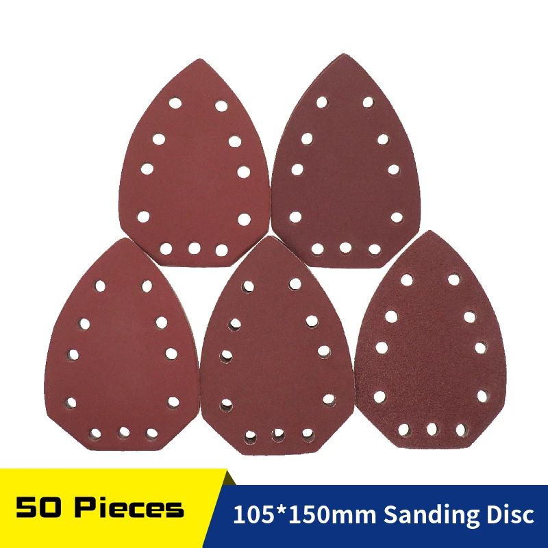 50 Pcs Hook And Loop Sanding Discs, 60/80/120/180/240 Grits, Mouse Sanding Pads Detail Sandpaper For Palm Sander, 15 X 10 Cm 50 Pcs Hook And Loop Sanding Discs, 60/80/120/180/240 Grits, Mouse Sanding Pads Detail Sandpaper For Palm Sander, 15 X 10 Cm