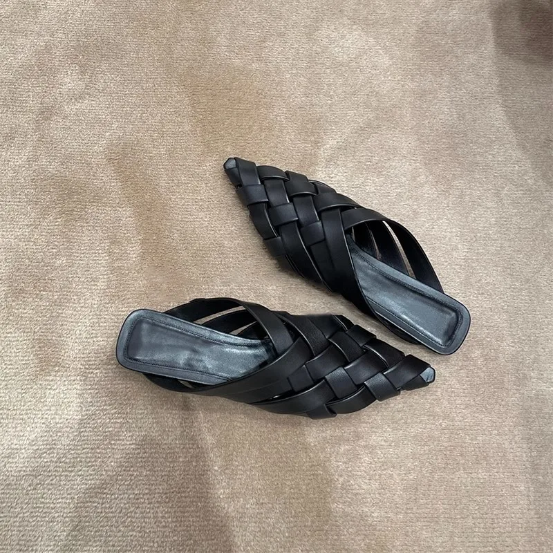 zara quilted flat mules
