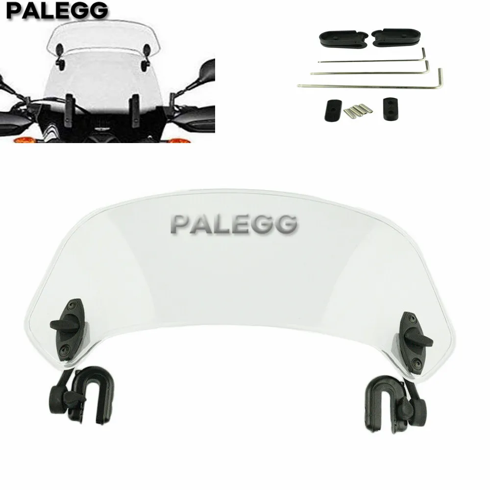 Universal Motorcycle Adjustable Clip On Windshield Extension Spoiler Windscreen Deflector For BMW Honda Suzuki Yamaha Kawasaki