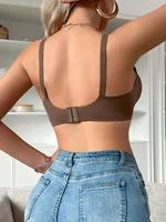Sous-vêtements de maternité pour femmes, frontière ondulée, col en v, confort sans couture, sans anneau en acier 2