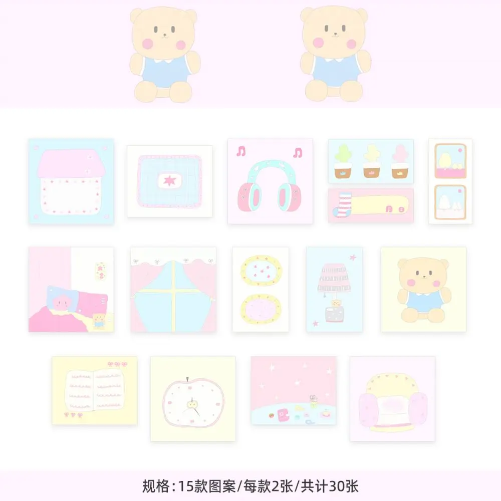 Aesthetic Korean Deco Sticker Set: Cute Stationery for Journals, Planners, and Scrapbooks